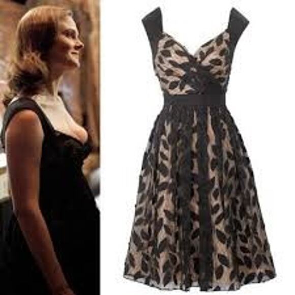 Adrianna Papell Dresses & Skirts - Adrianna Papell Leaf Lace Overlay Surplice Cocktail Dress (16W)